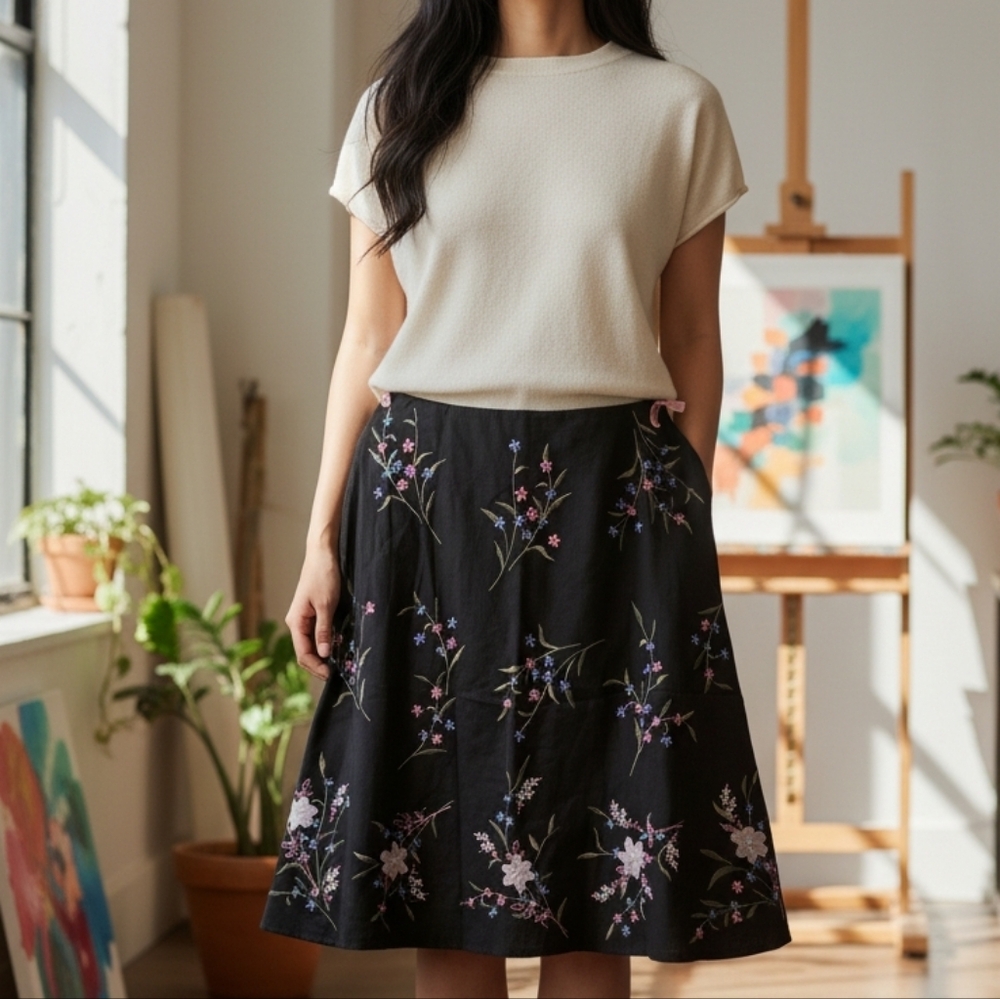 Covington Embroidered Skirt   6687